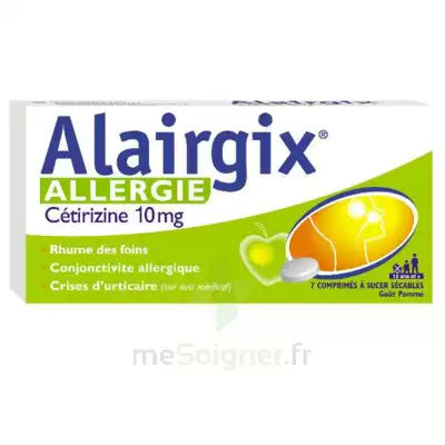 Alairgix Allergie Cetirizine 10 Mg Comprimés à Sucer Séc Plq/7 à Saint -Vit