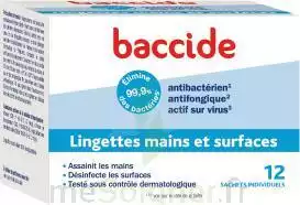 Baccide Lingette Désinfectante Mains & Surface 12 Pochettes à Saint -Vit